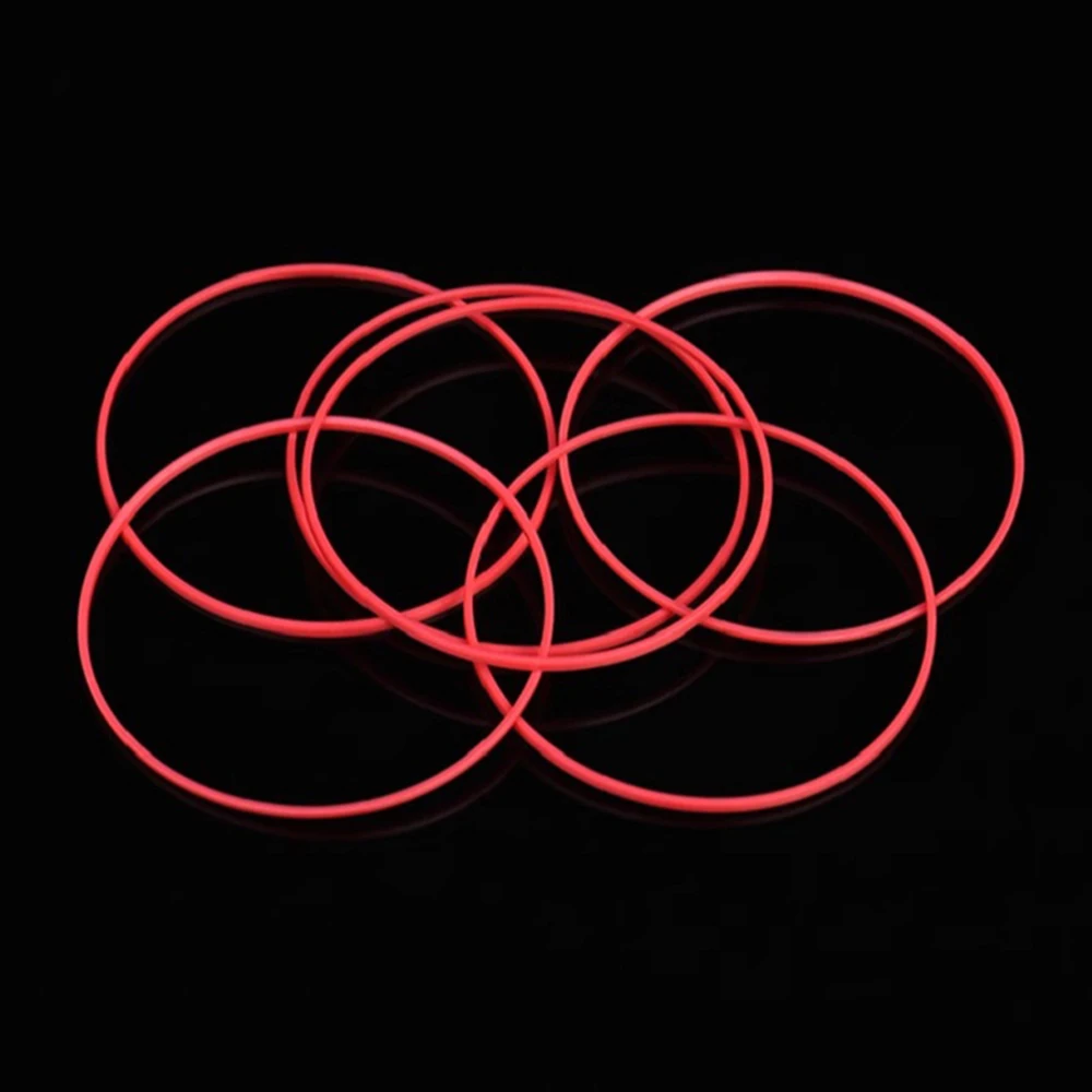 Red Waterproof Gasket Ring for Watch Case Back Cover, 25-42MM Diameter, 1/2/4PCS Set