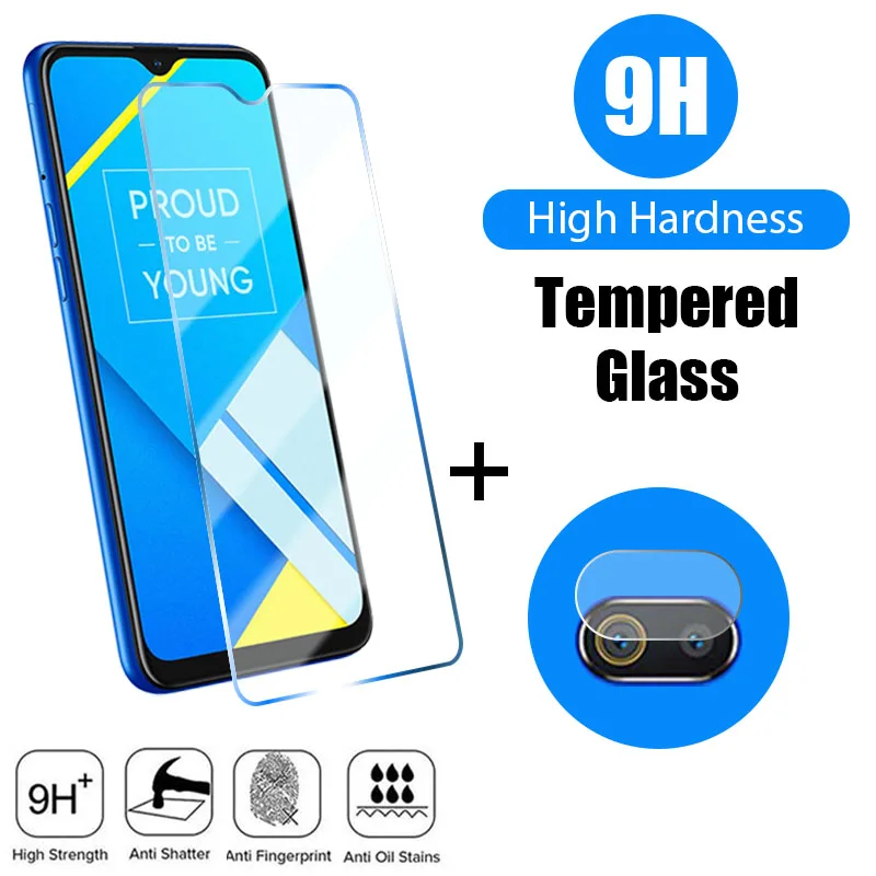 2in1 Phone Tempered Glass For Realme 9 8 7 Pro 4g 5g Screen Protector