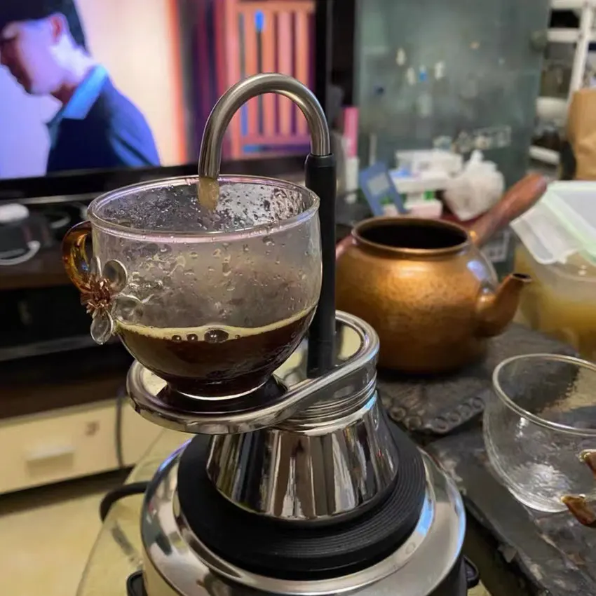Cafetière Italienne Mini 50ml Pot à Moka à Bec Unique - Expresso Portable Camping Induction