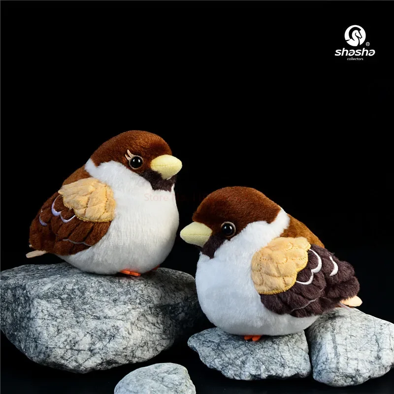 Chickadee 귀여운 플러시 참새 새 가슴 플러시 장난감 실물 같은 동물 시뮬레이션 인형 선물 Cockatiel 앵무새 고 충실도