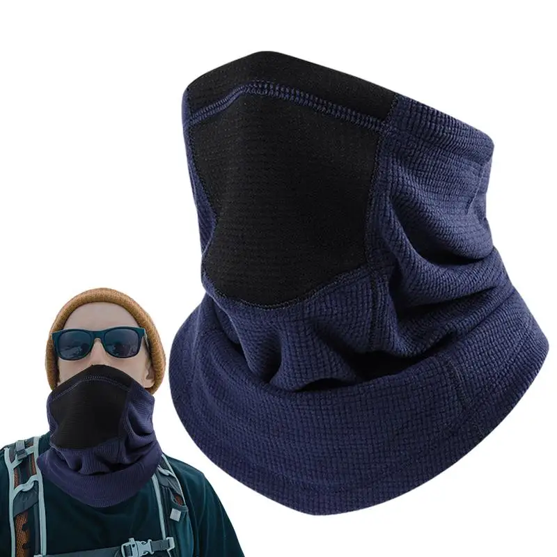 

Motorcycle Scarf Warm Cycling Neck Scarf For Face Neck Windproof Thermal Winter Ski Neck Gaiter With Drawstring For Cold Weather