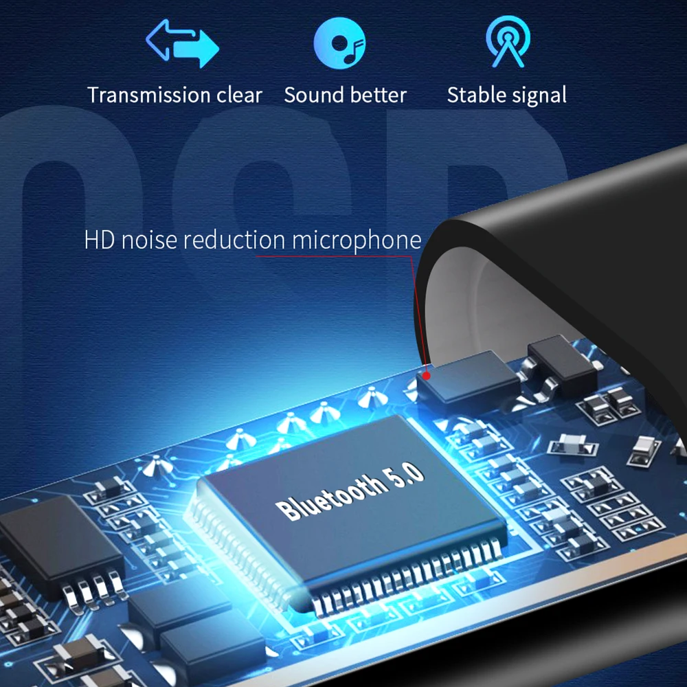 Essager Bluetooth 5.0 Receiver For 3.5mm Jack Earphone Wireless Adapter Bluetooth Aux Audio Music Transmitter For Headphone Car