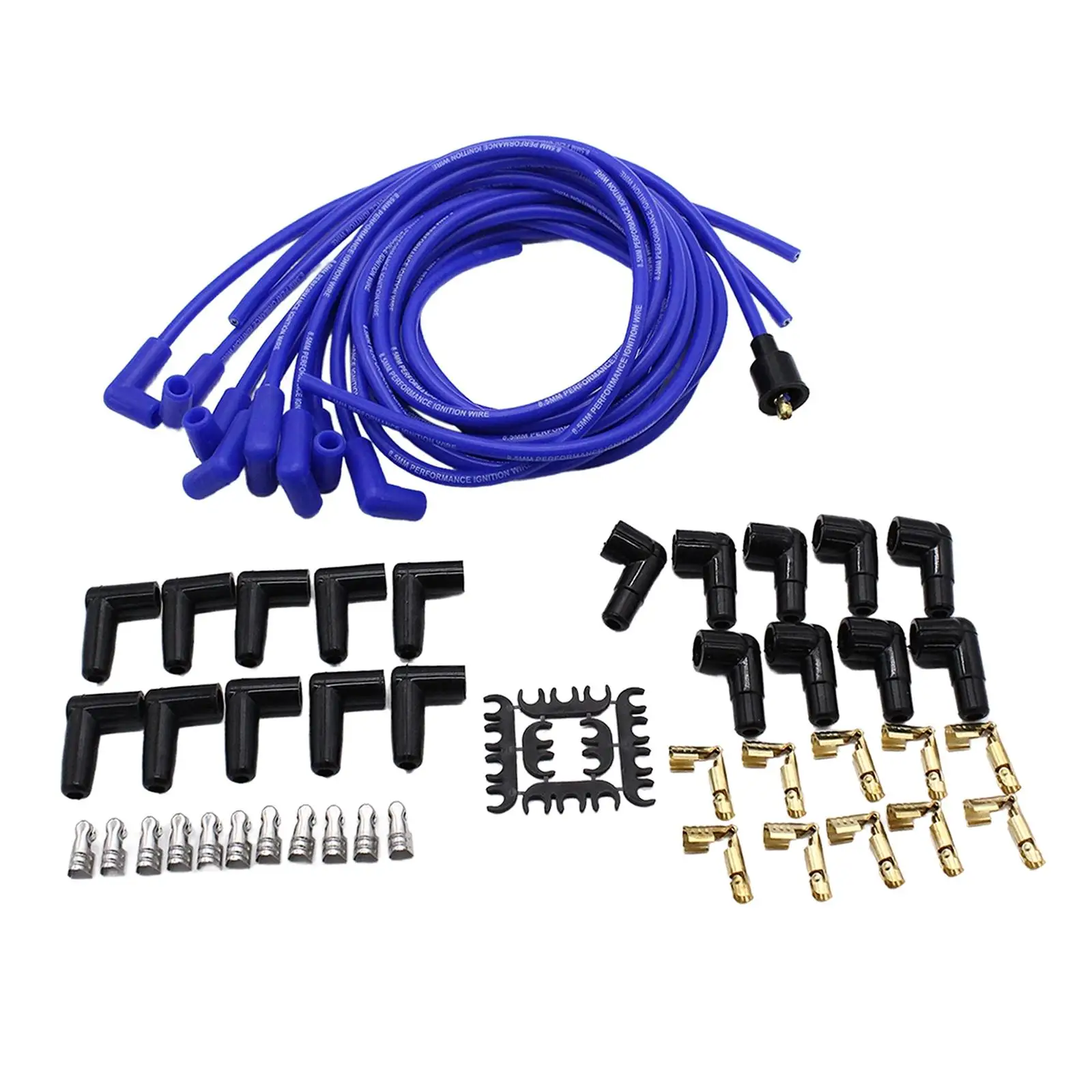 

8mm Ignition Spark Plug Wire Set 4041 High Quality 90 Degree Boots Directly Replace for Ford Automotive Accessories
