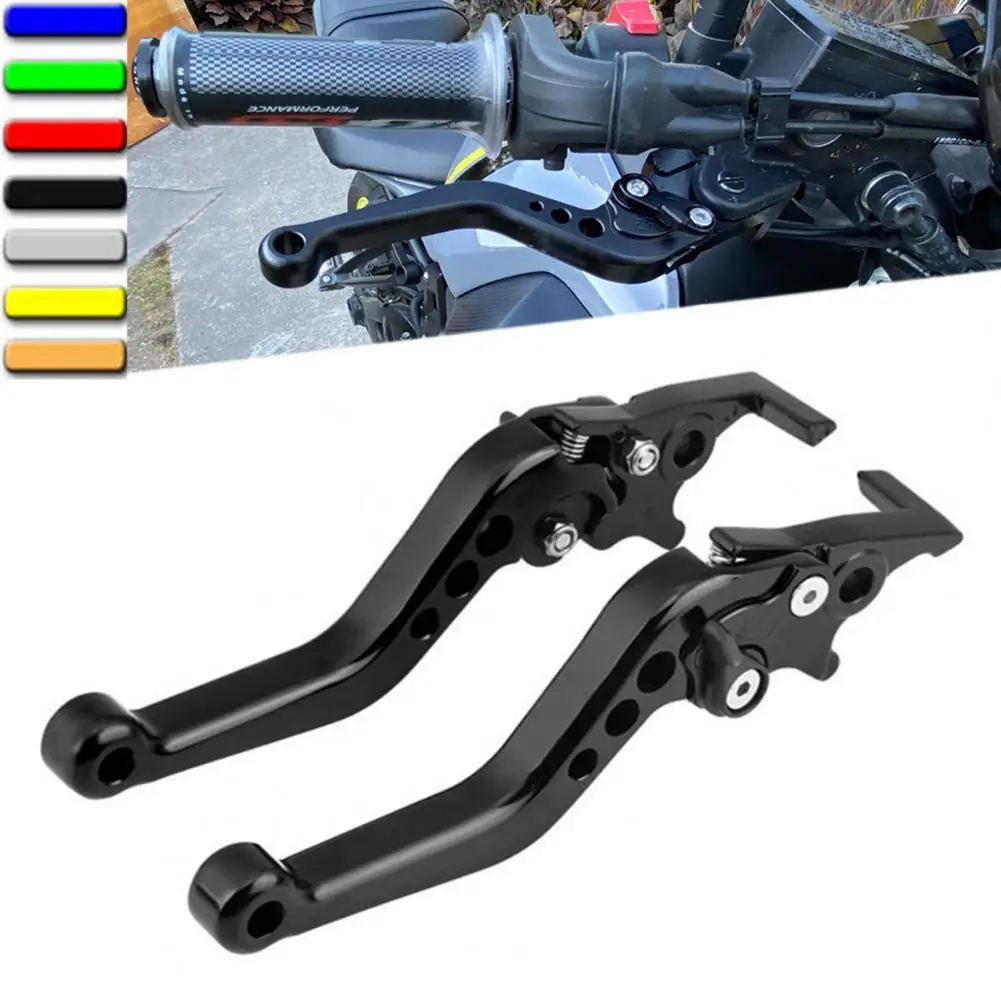 1 Pair Motorbike Brake Lever Adjustable Rust-proof Heavy Duty Modification High-strength Motorcycle Brake Lever Motorcycle Suppl