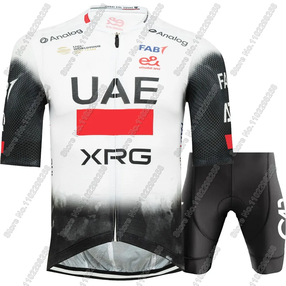 UAE Cycling Jersey Set Summer Pogacar Cycling XRG-Clothing Men Road Bike Shirts Suit Bicycle Bib Shorts MTB Wear Maillot