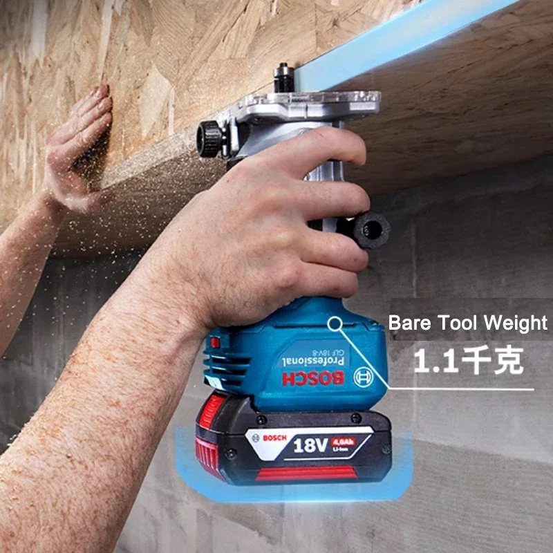 Bosch GLF 18V-8 18V Electric Trimmer Wood Router Machine 30000RPM Carpentry Tool for Woodwork Trimming Grooving Carving Milling