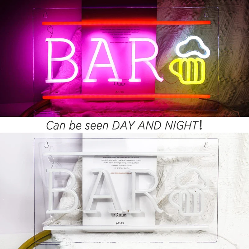 Coffee Bar Neon Signs Light LED Wine Glasses Logo Night Lamp Decor Room Home Shop Restaurant KTV Party Holiday Birthday Gift