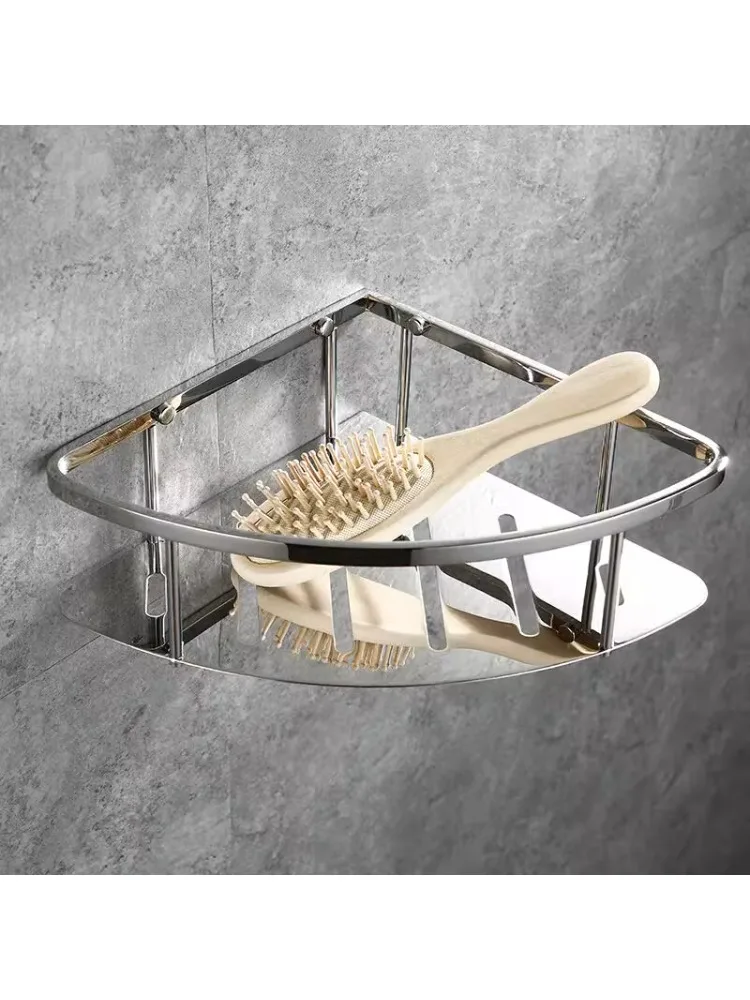 Bathroom Triangle Shelf Toilet Wall Hanging Multi-layer Shelf Stainless Steel Rack Bathroom Hardware