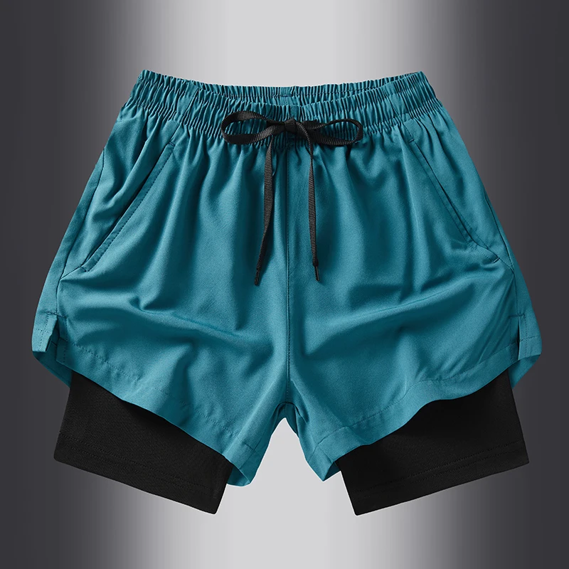 2024 Summer Men's Sports Running Quick Dry Short PantsComfortable Training Fitness Basketball Athletic 2 In 1 Shorts Ropa Hombre