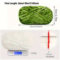 1pcs 100g super soft velvet wool coarse knitted yarn material package hand-woven hat scarf cushion 3