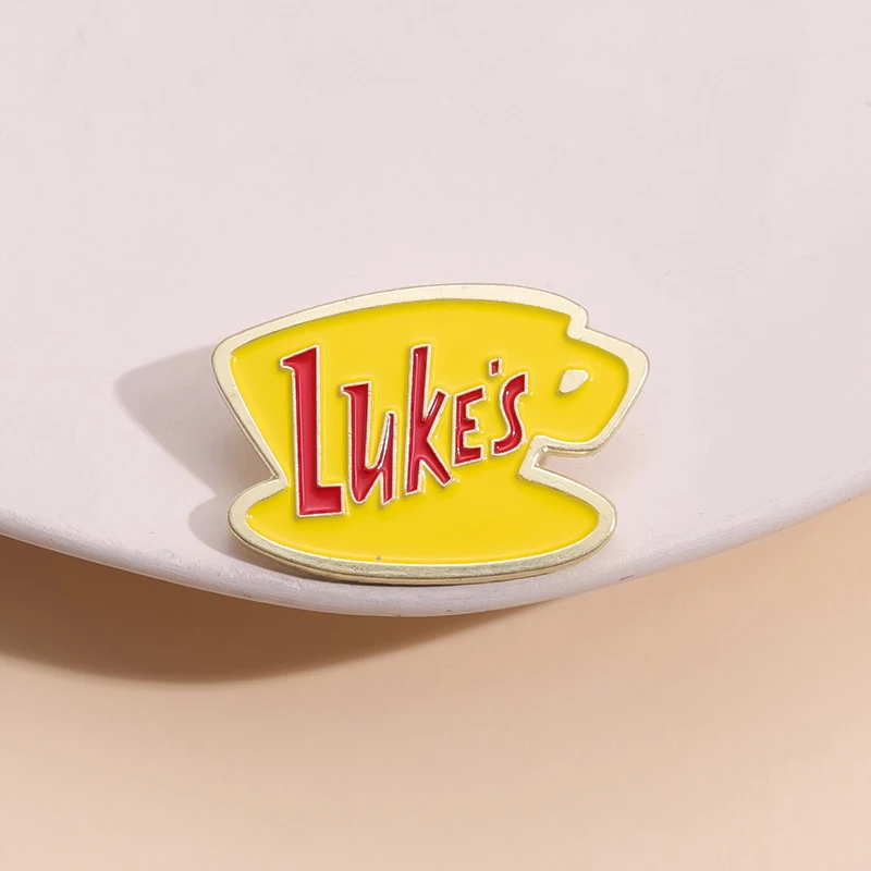 Lukes Diner Enamel Pins Custom TV Series Brooches Lapel Badges Cartoon Funny Jewelry Gift for Fans Friends