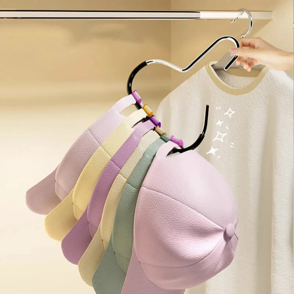 Circle Ring Hat Hanger 8 Hats Display Rack Baseball Cap Organizer Scarf Towel Tie Storage Holder Closet Bedroom Saving Space