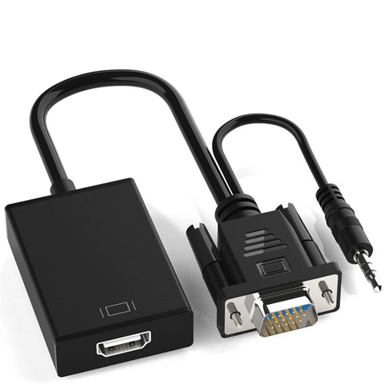 Vga Maschio A Hdmi Femmina Adattatore 1080P Full Hd Vga A Hdmi Convertitore Via Cavo Con Audio Per Pc Laptop Game Player Proiettore Tv