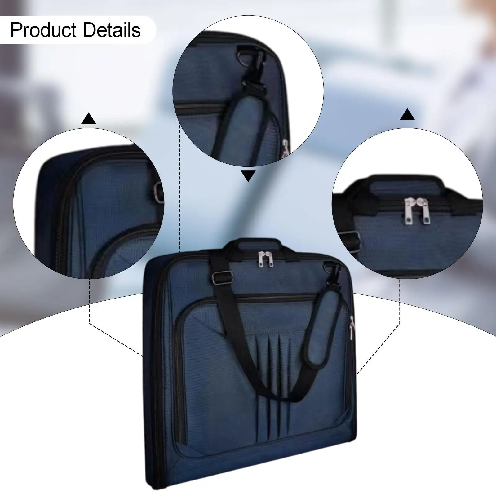 Travel Garment Bag with Detachable Adjustable Shoulder Strap Large for Men Luggage Bag for Holiday Short Trip Business Weekender