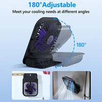 Eary Portable Magnetic Fan With 1200mAh Battery Usb Rechargeable 180 Adjustable 4 Speed Wind Personal Ultra-thin Air Cooling Fan 2