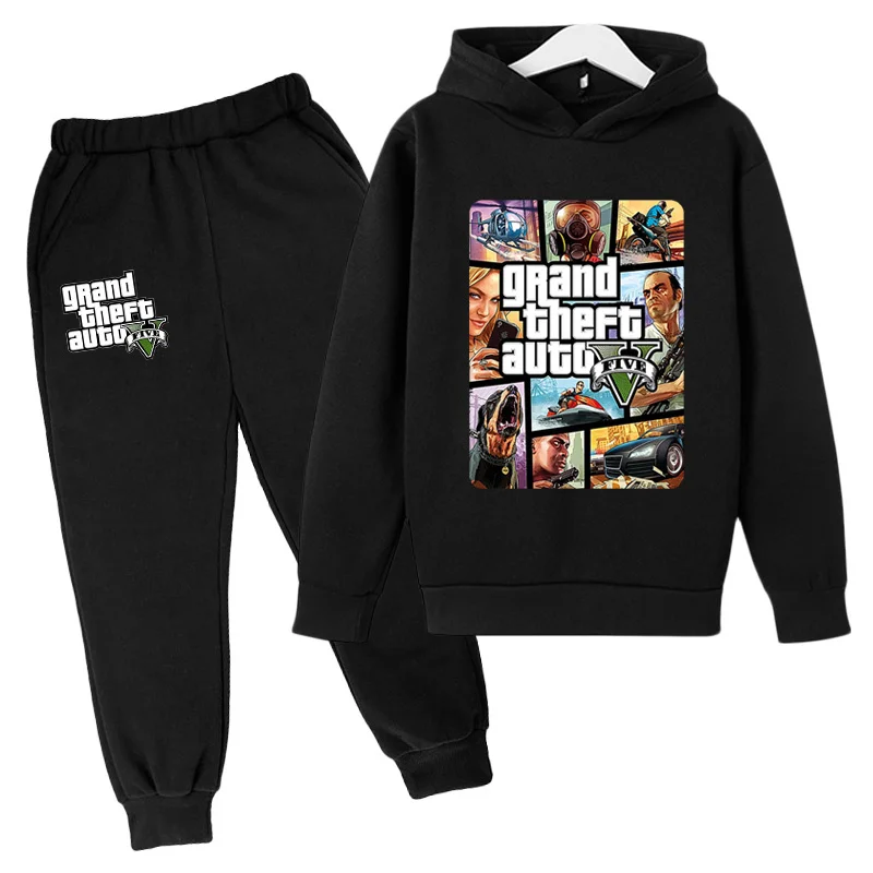 

Boys GT5 Popular Game Children's Long sleeved Clothing 3-14 Year Old Children's Set Men's Infant Casual Sports Wear Hoodi