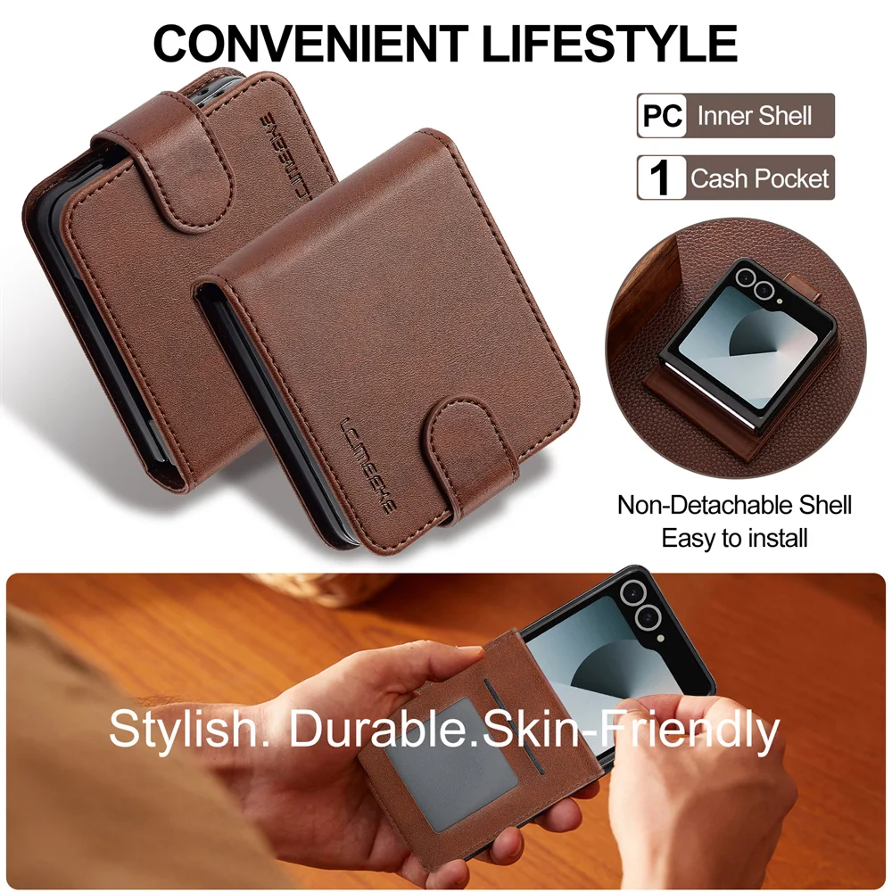Premium Wallet Case with Card Holder - PU Leather Flip Cover