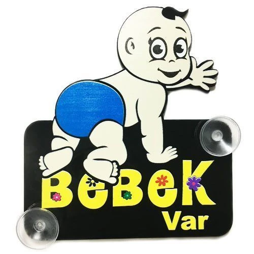 Baby Have Maschio Blu Auto Car Post Plexiglass 10Cm * 10Cm Bosse