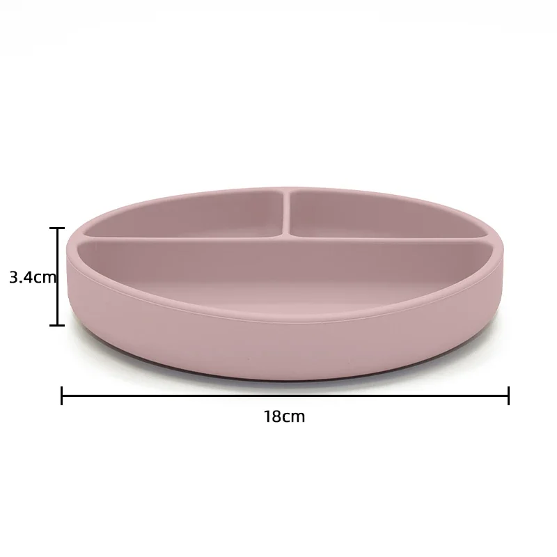 BPA-free Food Grade Anti Slip Kids Feeding Plate Baby Silicone Suction Plate 5