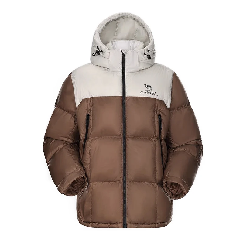 GOLDEN CAMEL Outdoor Down Jackets for Men Women Water-repellent 3A Antibacterial Winter Coats Thick Warm Workwear Hooded Jacket