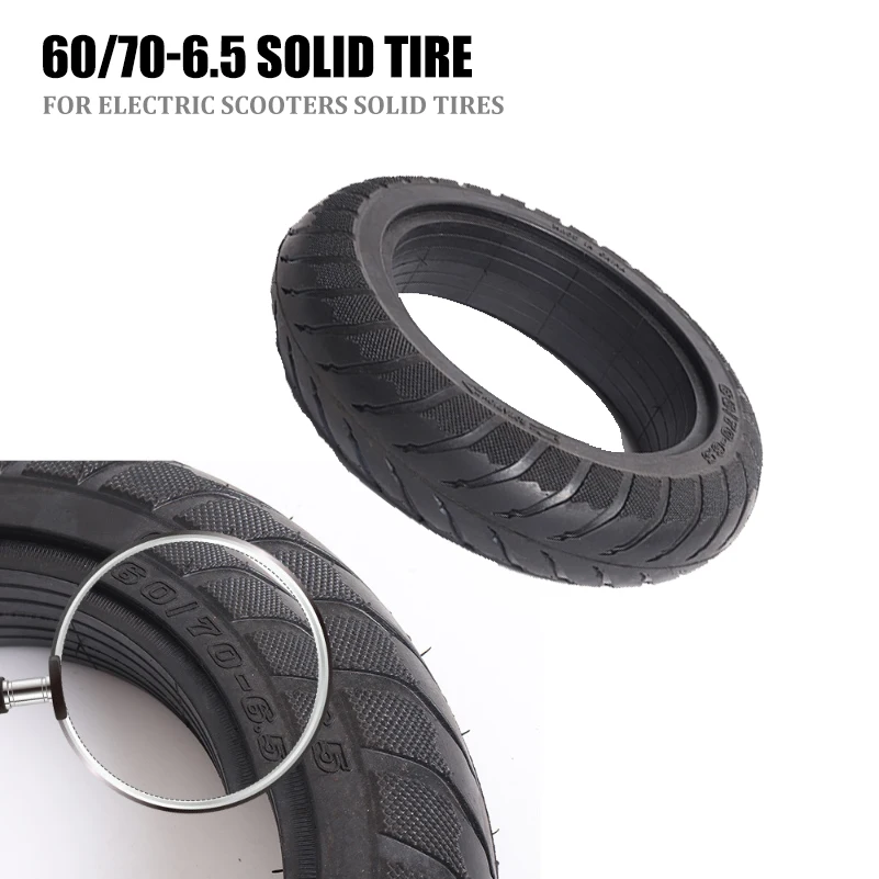 

10 In Solid Tire 60/70-6.5 Rubber Tyre For Ninebot Max G30 Electric Kick Scooter Tubeless Tires Replacement