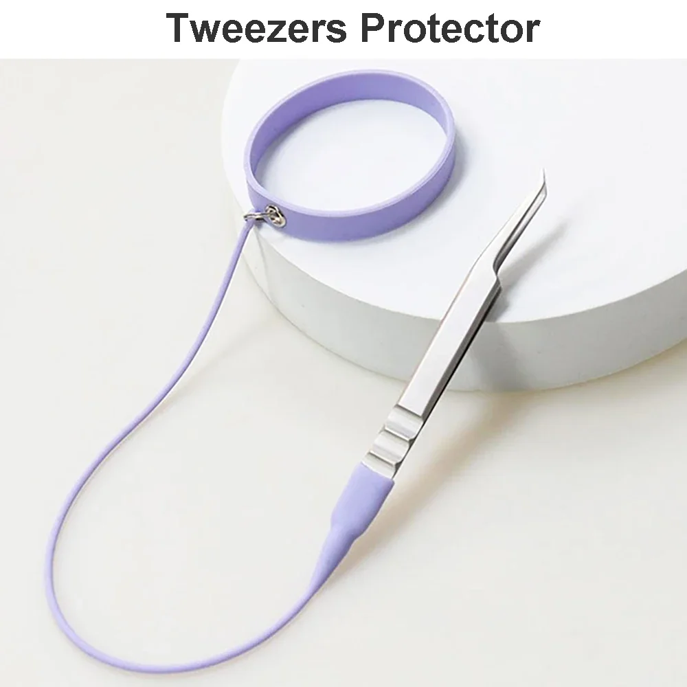 1Pc Tweezers Protector Grafting Eyelash Tweezers Bracelet Silica Gel Wrist Strap Auxiliary Lash Extension Supplies Tools 2