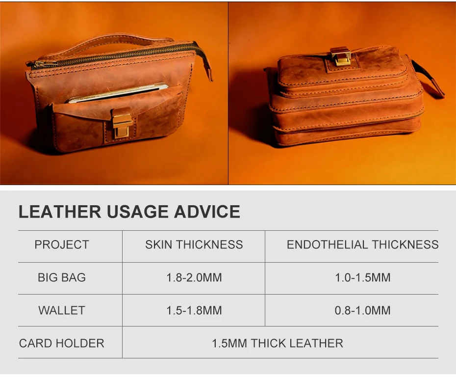 Qjh Leder handwerk Herren Business-Taschen große Kapazität Näh muster Acryl schablonen Näh zubehör mit Lochs chablone – Detail 3