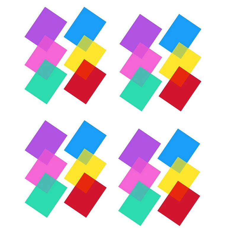 

Упаковка из 24 цветных гелевых пленок, прозрачная цветная пленка, термостойкая для ламп, Цветной фильтр (30X21 см)