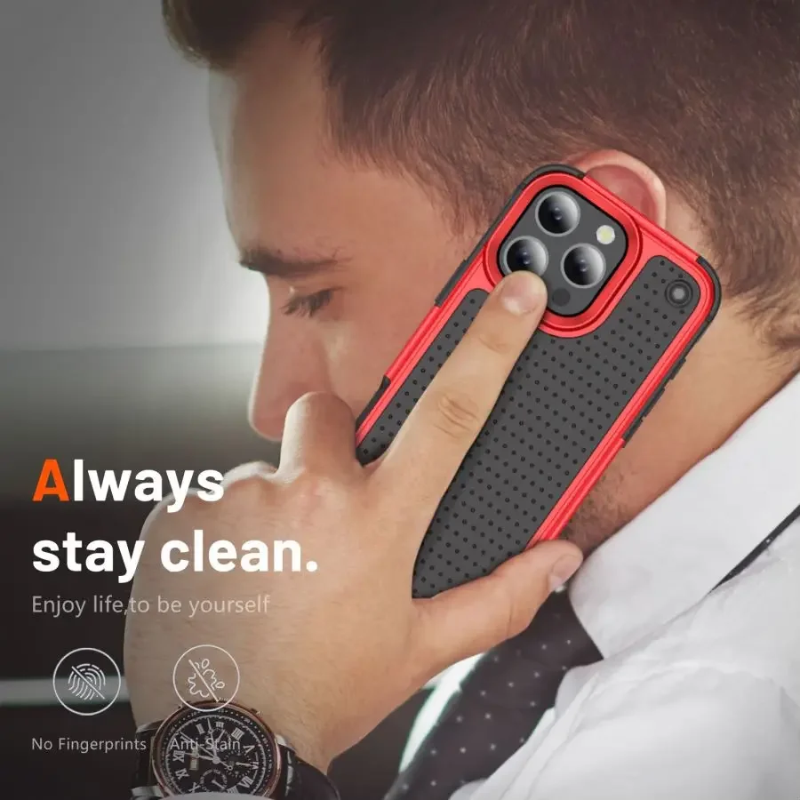 Luxury Hybrid Rugged Heavy-Duty Armor Shockproof Case - Hard Plastic Frame Back Cover