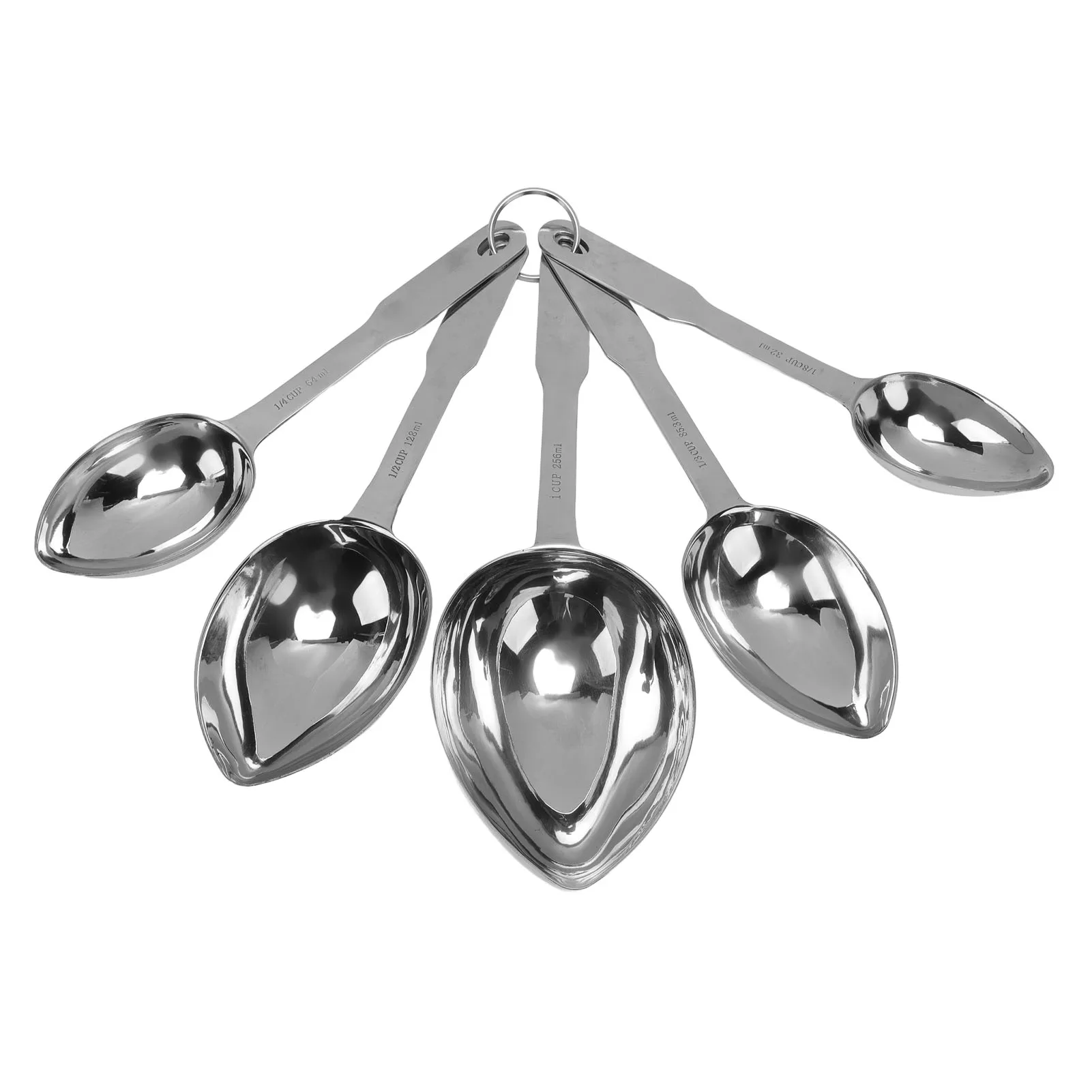 Spoon Dishwasher Safe Long Handle Spoon Rounded Edges One Piece Molding Bright Surface Stainless Steel for Kitchen