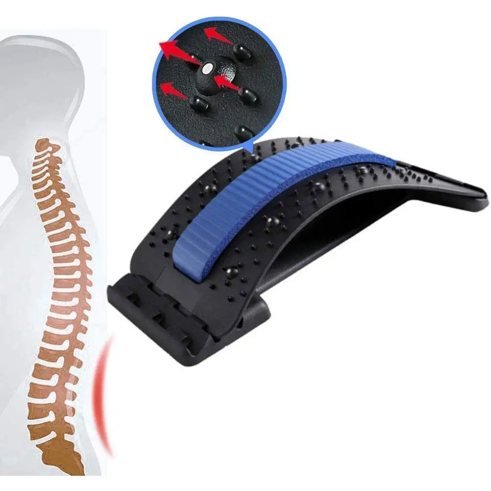 Adjustable Back Massager Stretcher Waist Neck Stretch Fitness Lumbar