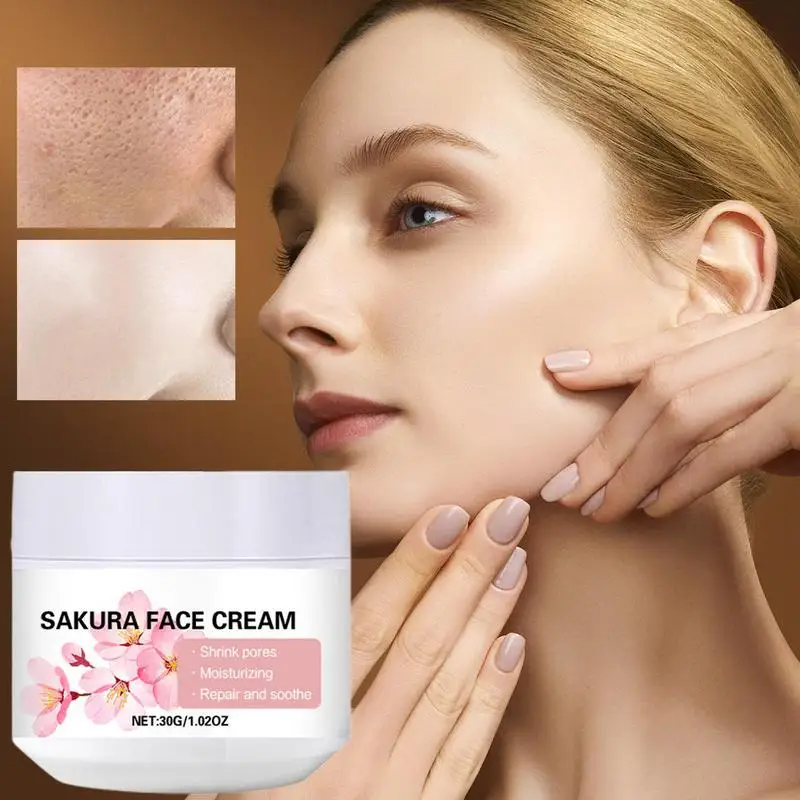 

30g Sakura Face Moisturizer Cherry Blossom Lotion Fast-Absorbing Face Moisturizer Sakura Essence Cream Improves Moisture Skin