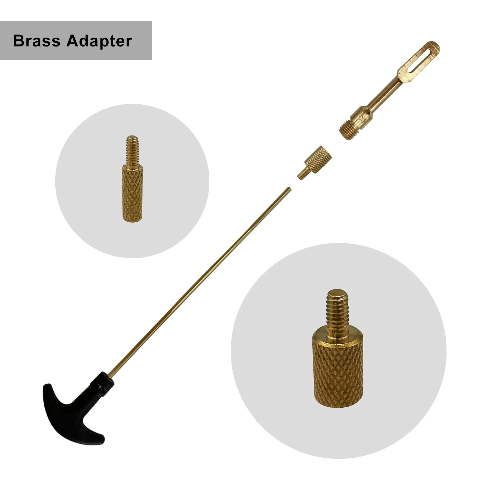 Gun Cleaning Rod Fitting Adapters gun accessories Solid Brass Adaptor Male Thread 5-40 Female 8-32 5/16-27