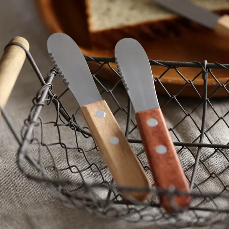 3Pcs Butter Knife Kitchen Butter Spreader Sandwich Cream Jam Spreader Cheese Knife Small Wood Table Knives Kid Cutlery Tableware kitchen knife,cheese butter knife