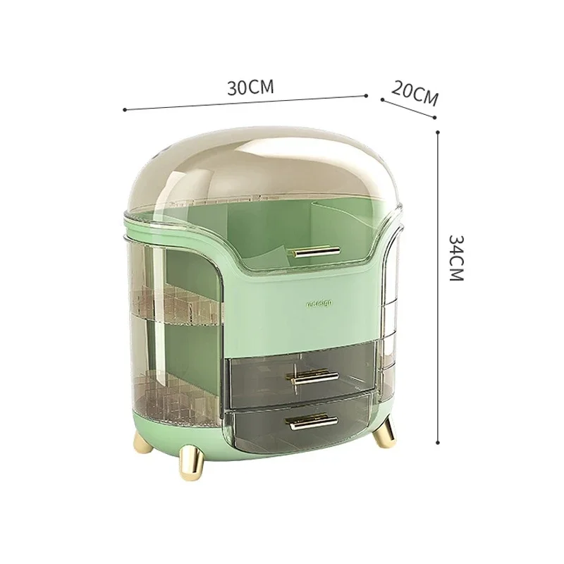 Transparent Desk Makeup Organizer Box Large Capacity Cosmetic Jewelry Storage Drawer Bathroom Dressing Table Sundries Container 6