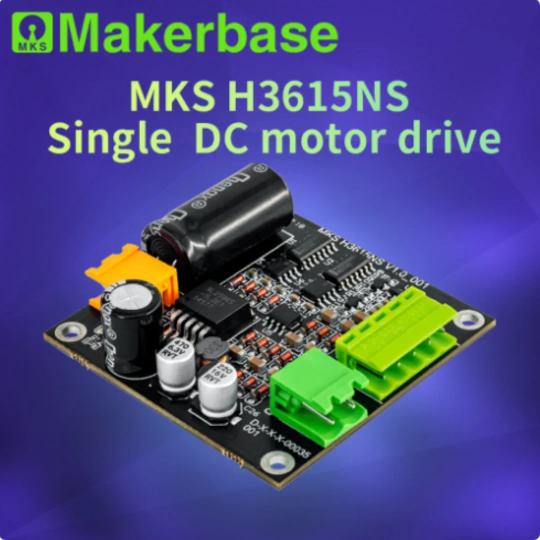 

Makerbase H3615NS 36 В/15 А 540 Вт Одиночная плата привода двигателя постоянного тока H-bridge L298 logic
