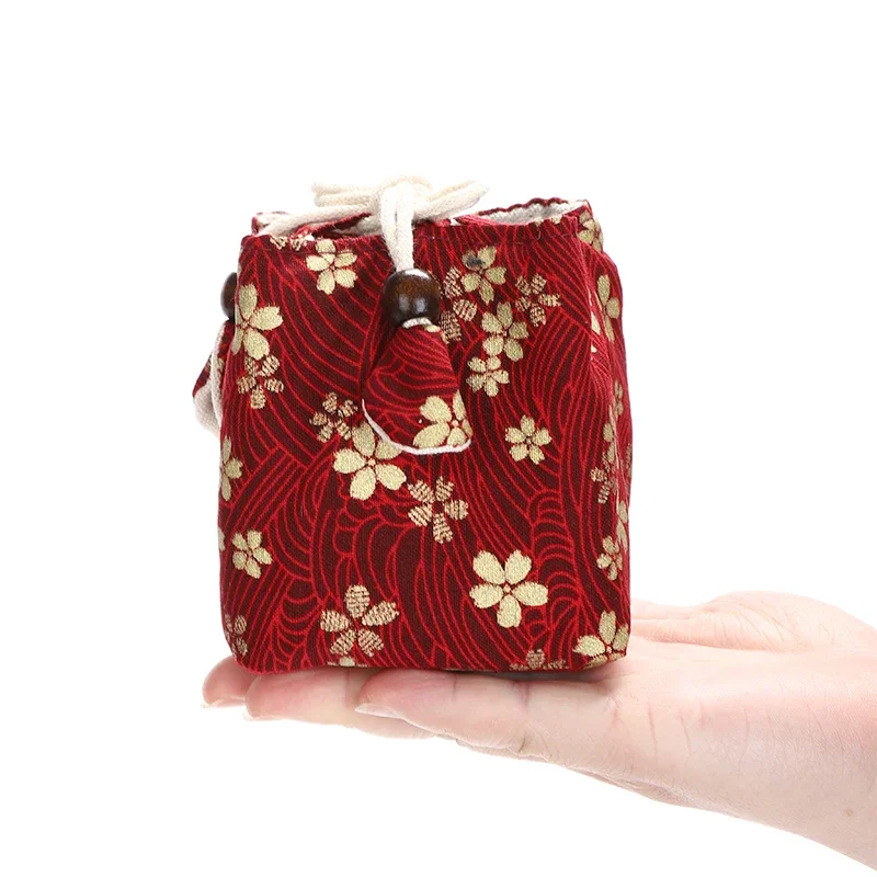 Travel tea set Cup case Cup bag Kongfu Tea cup bag Portable Outdoor Tea cup Master Cotton hemp single Storage