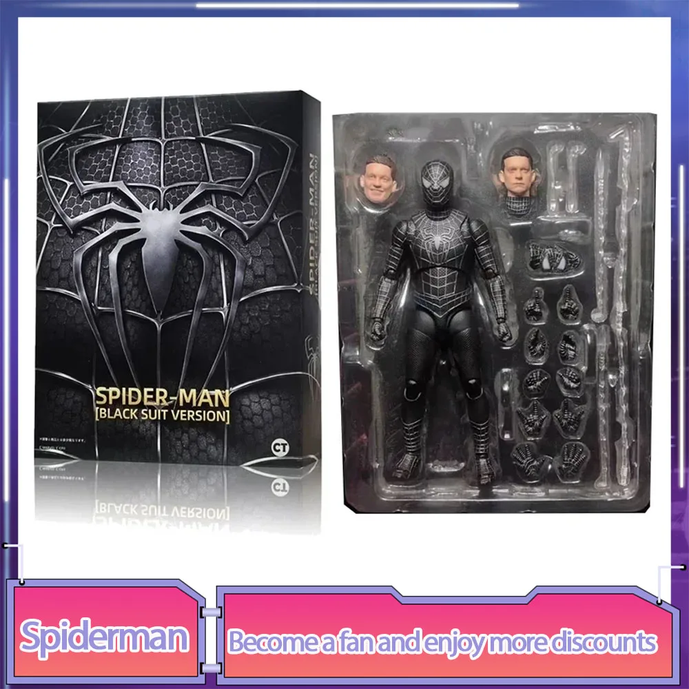 

Spider-Man Action Figure Across The Spider-Verse Part One S.H.Figuarts Black Spider-Man Venom Figures Doll Decoration Toy Gifts