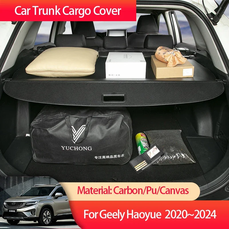 

For Geely Haoyue Okavango Proton X90 2020~2024 VX11 Car Trunk Cargo Cover Luggage Storage Rear Boot Tray Shielding Shade Auto