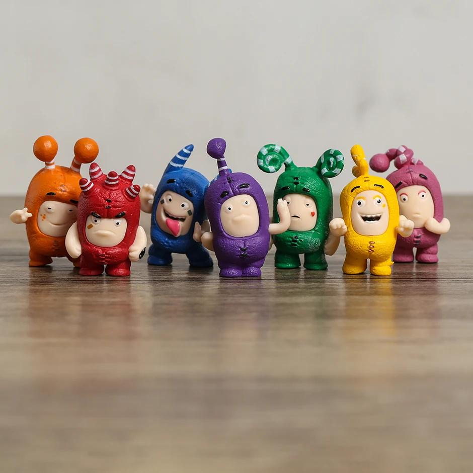 

7pcs/set Anime Cartoon Oddbods Collectible Figures Model Toys Q Version Dolls