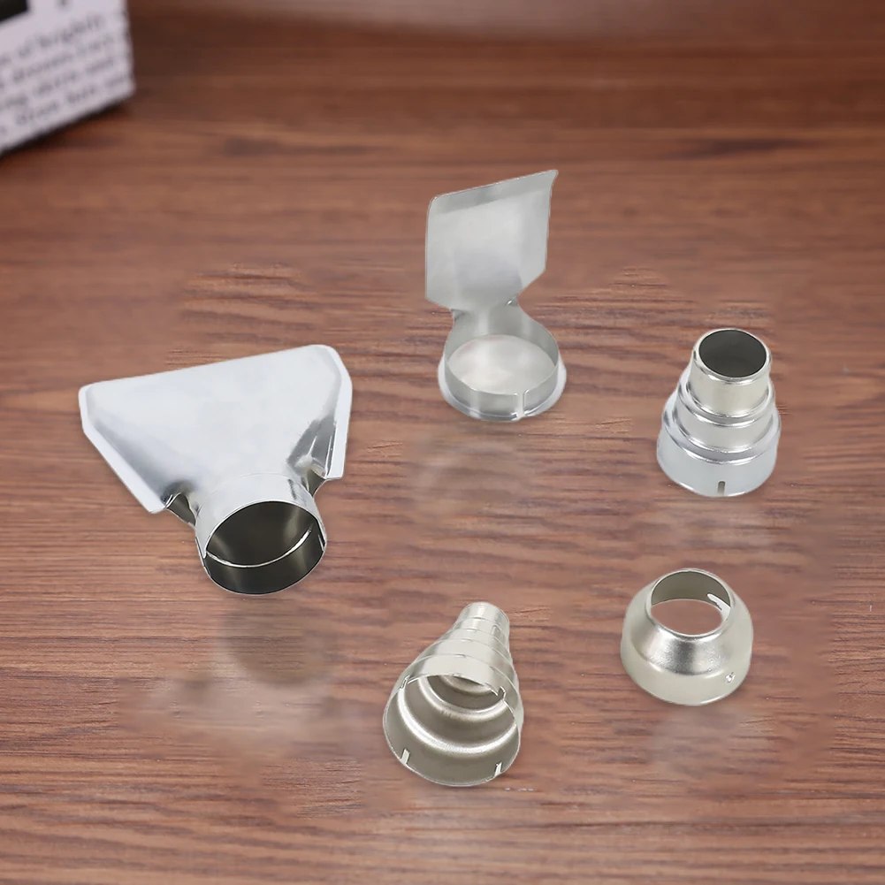 5pcs Hot Air Fan Nozzle Kit  35mm Diameter Stainless Steel Hot Air Gun Heat Resisting Nozzles  for Soldering Station Nozzle Tool
