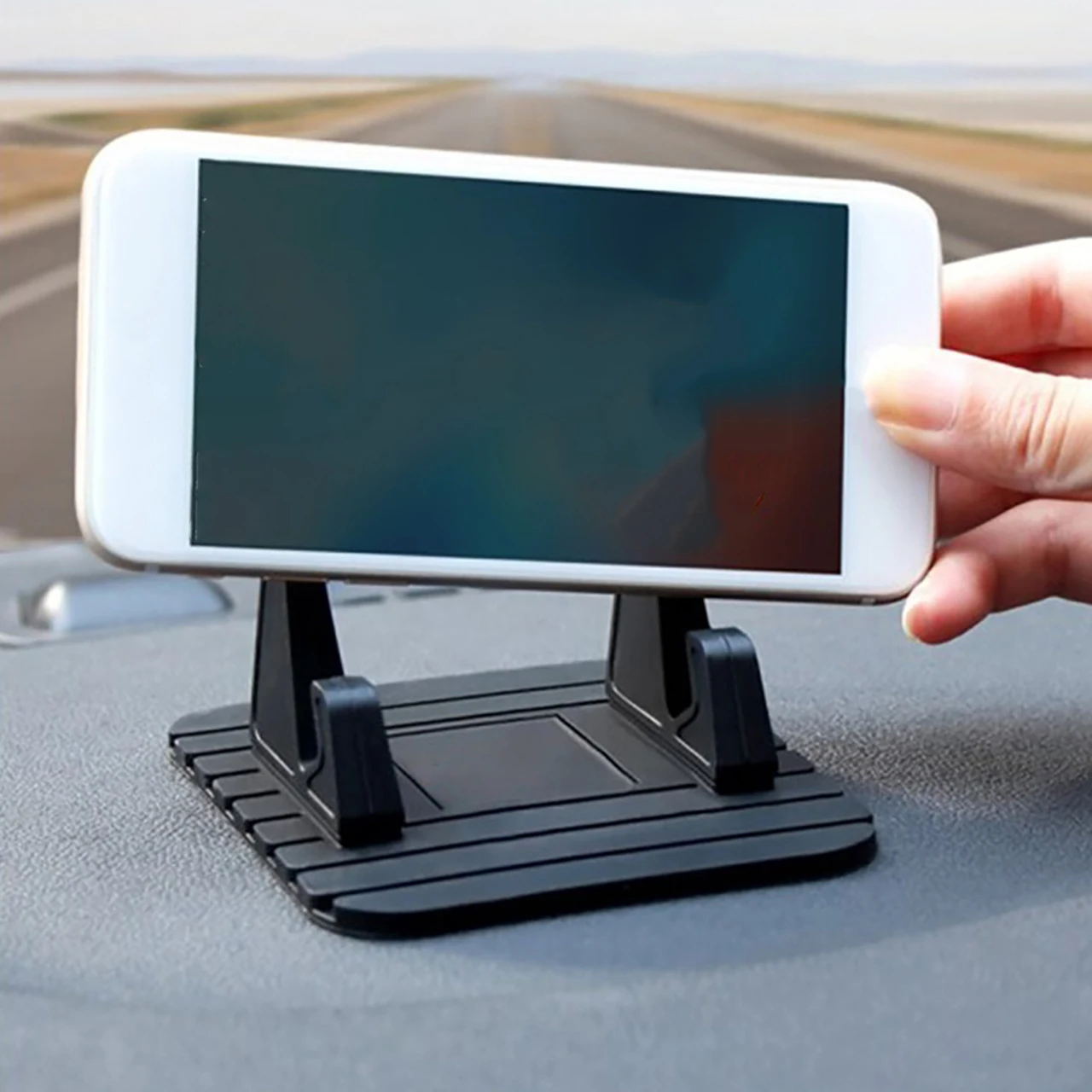 Silicone Mount Phone Holder Mat Car Dashboard Non Slip Phone Stand Rack ...