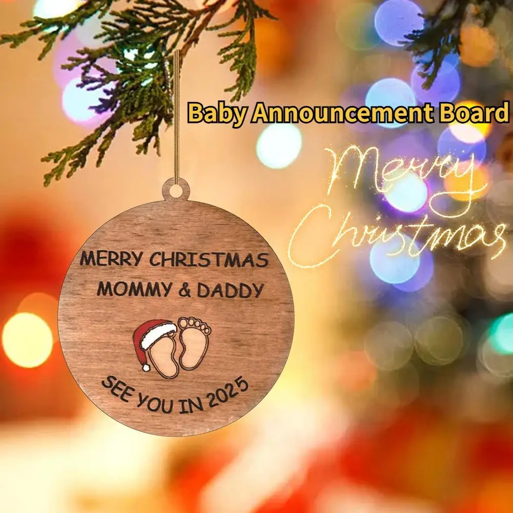 Merry Christmas Mommy And Daddy Ornament Family Ornament Christmas Tree Decorations Baby Announcement Board See You In 2025