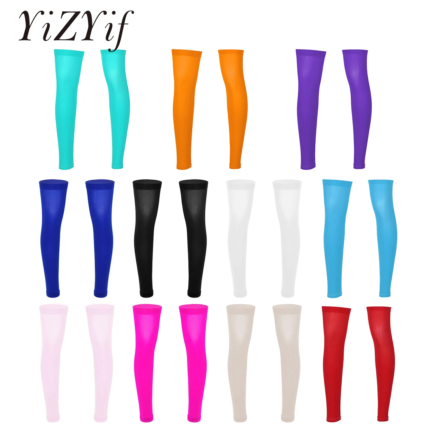 1PairStockingsMensThighHighFullLegSleeveFootlessKneeBrace