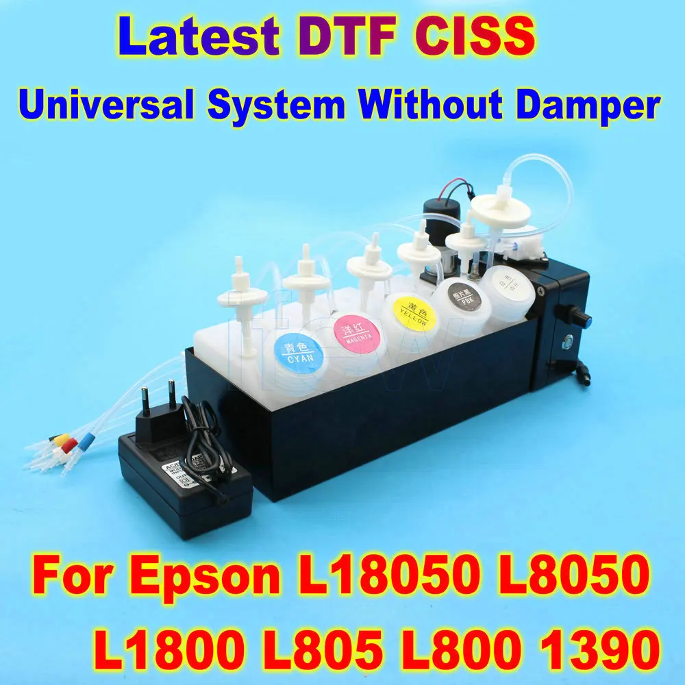 

DTF Ink Circulation Kit CISS Tank For Epson L1800 L800 L805 L18050 L8050 XP600 DTF DTG Printer White Ink Mixer Timer No Damper