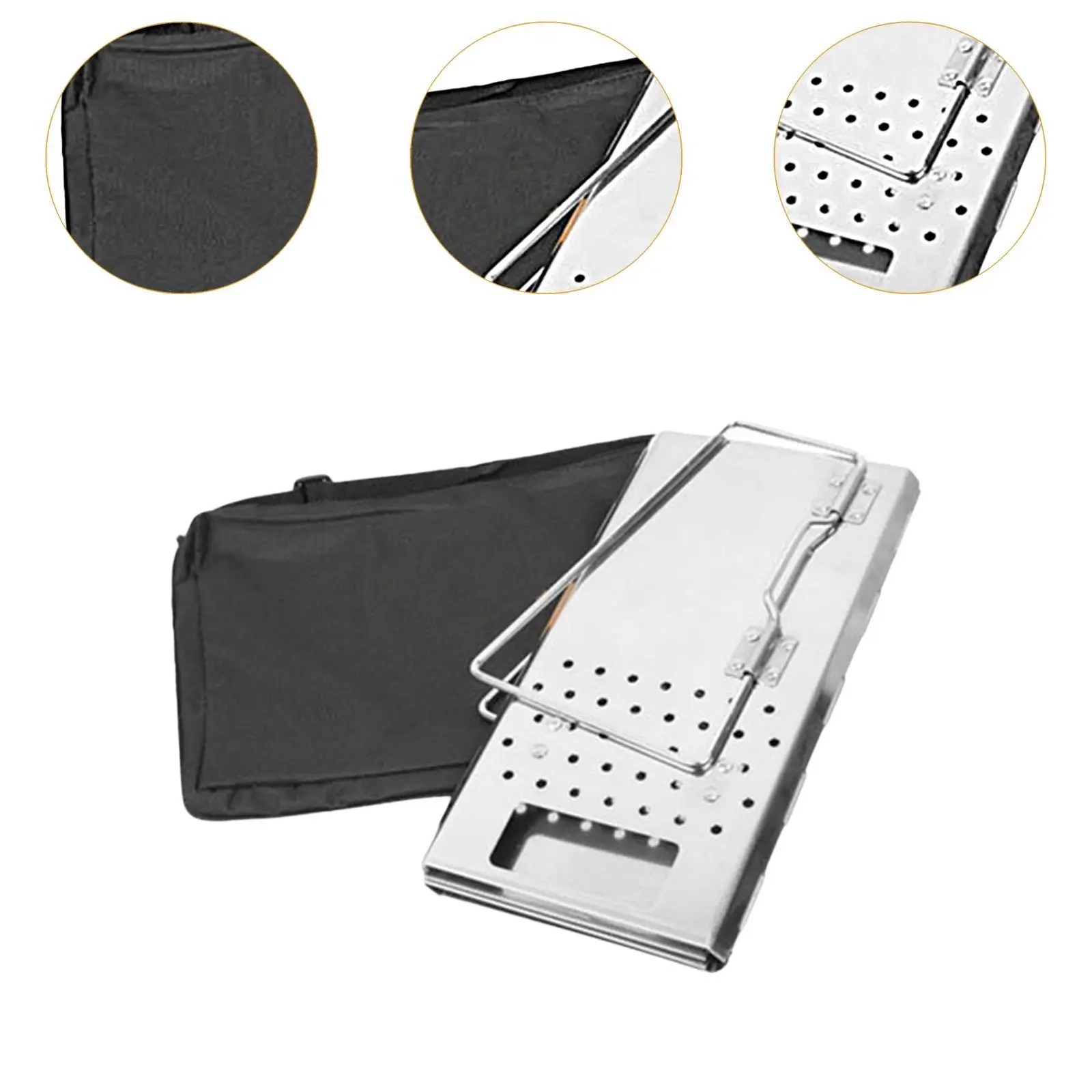 Foldable Charcoal Chimney Starter Stainless Steel for BBQ Travel Accessories