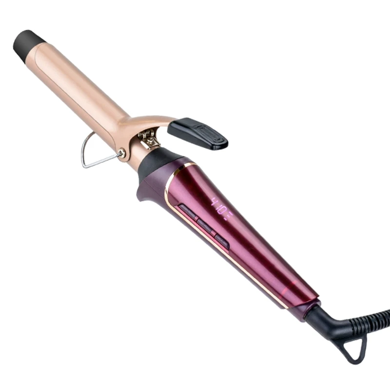 

Curling Iron Hair Curler with Ceramic Coating Barrel,Professional Curling Wand Instant Heat up to 450°F E0BC