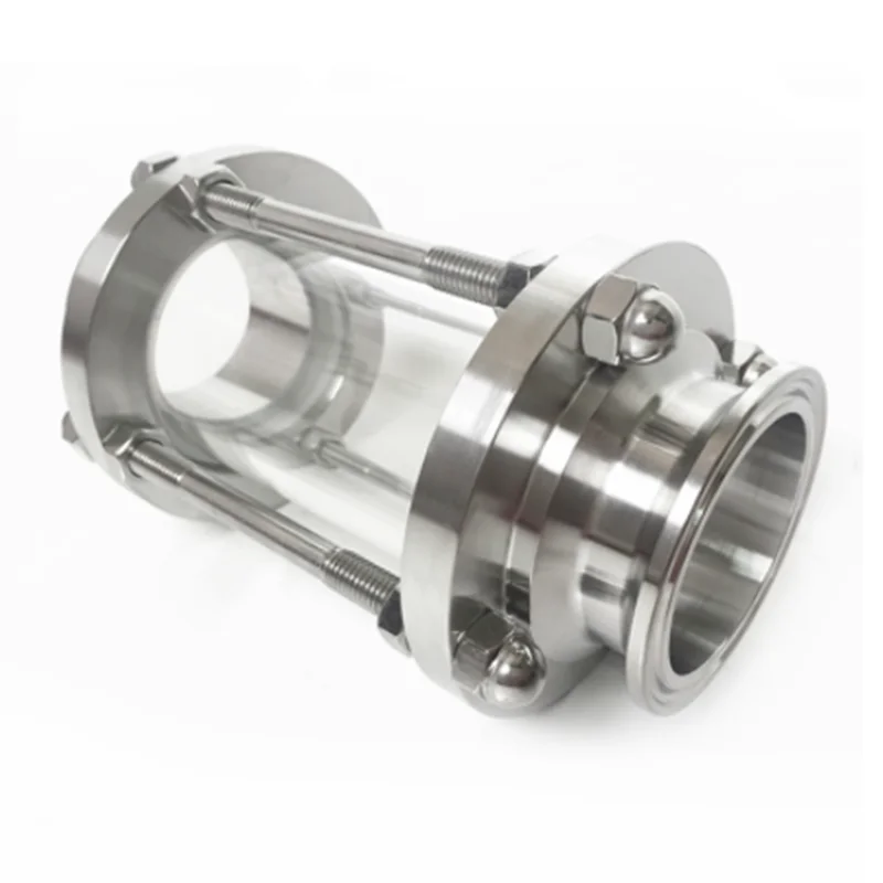 

1.5" Tri Clamp Clover Sanitay Flow Sight Glass Diopter Fit 38mm Pipe OD SUS 304 Stainless Steel Fitting Diary Product