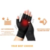 1 Pair Arthritis Compression Copper ion Gloves,Relieve Hand Pain Swelling&Carpal Tunnel Fingerless for Typing,Support for Joints 2