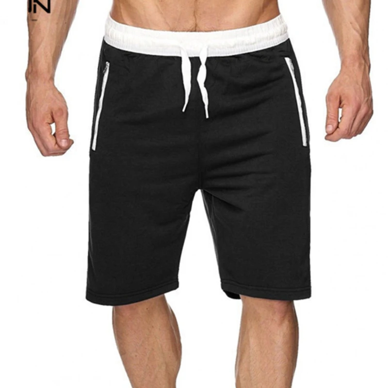 

2024 Summer New Men's Casual Beach Pants Big Zipper Shorts Five-point Sports Medium Pants Summer Fashion Men Shorts Gym Shorts